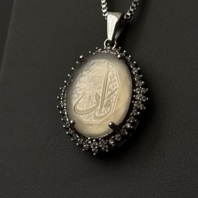 مدال عقیق نباتی زنانه